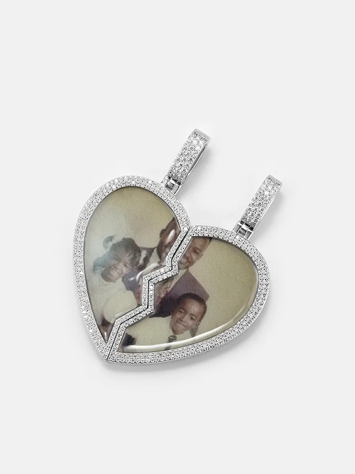 Custom Broke Heart Photo Pendant
