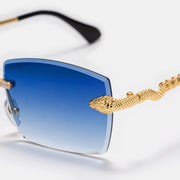 Custom Snake Moissanite Sunglasses In Yellow Gold