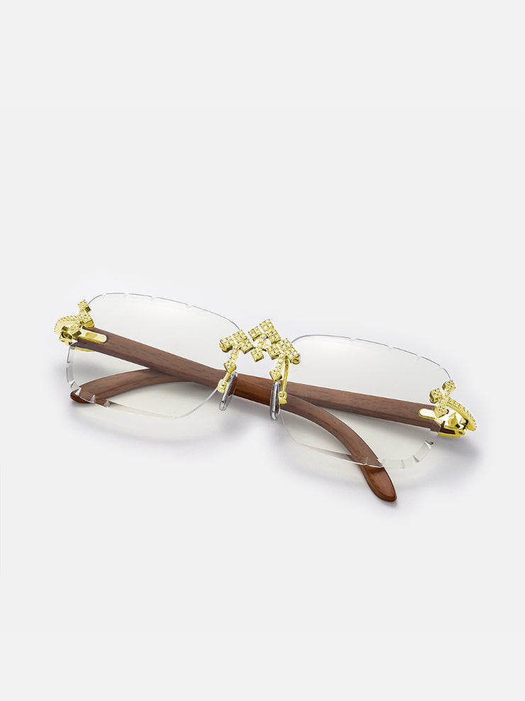 Fleuree Moissanite Sunglasses In Yellow Gold