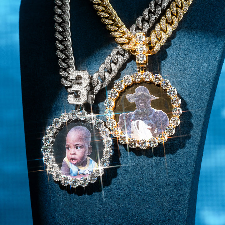 Custom Laser Engraved Photo Pendant