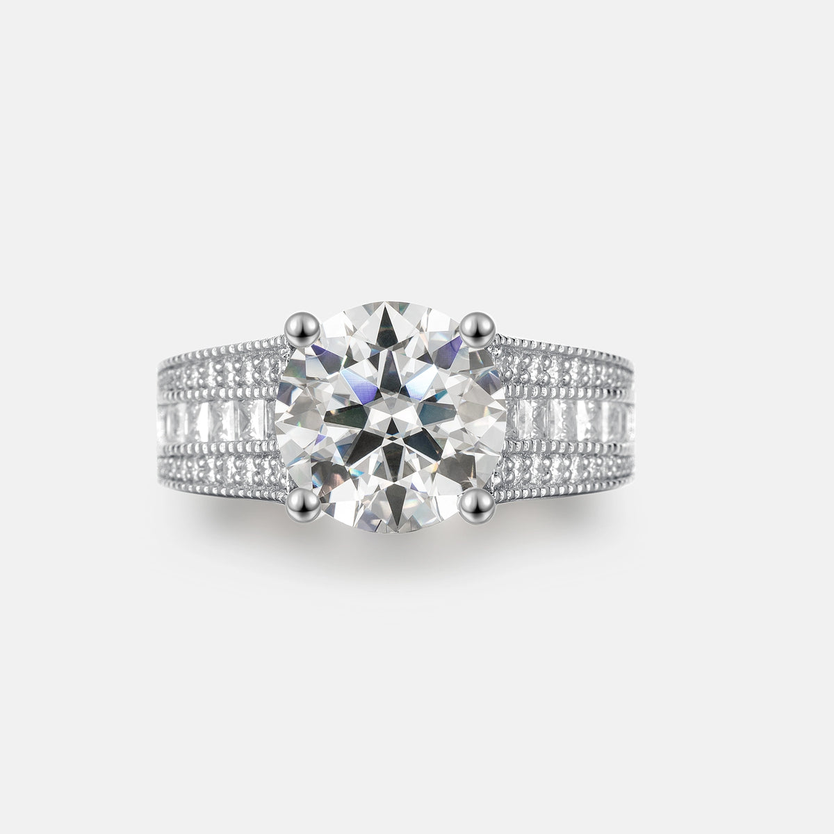 Custom 4CT Main Stone Engagement Ring ICEGIANT