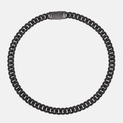S925 Black Moissanite Cuban Chain Or Bracelet In Black Gold