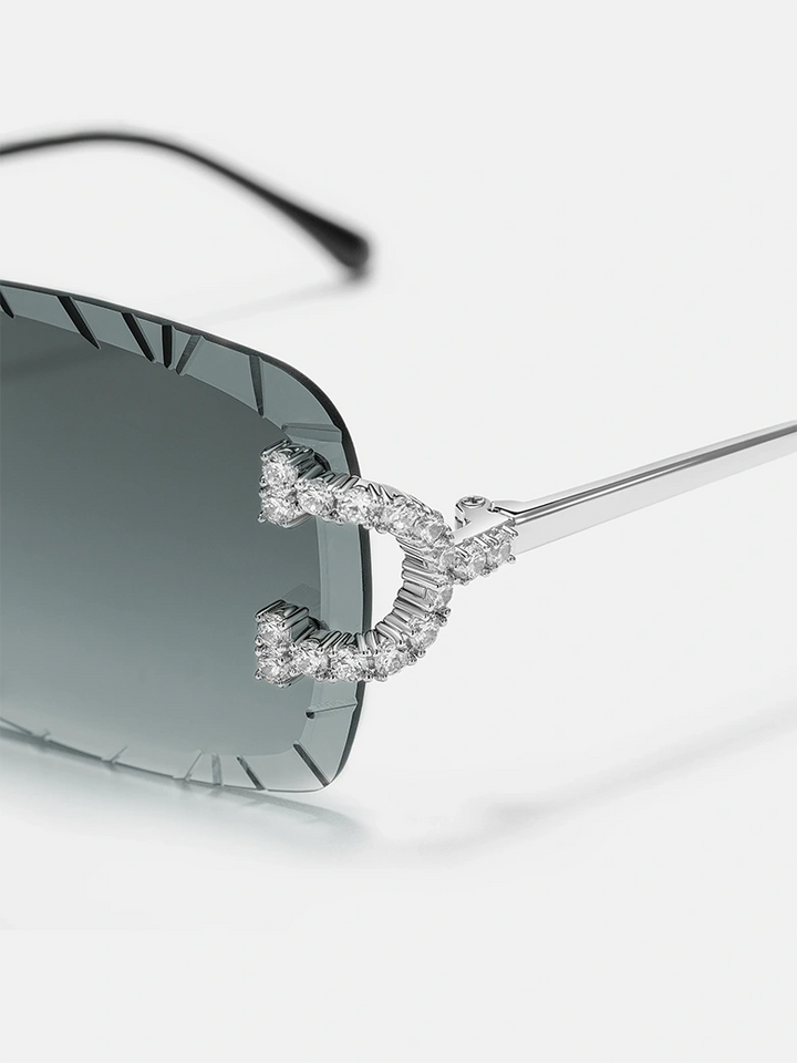 Moissanite Classic C Sunglasses In White Gold