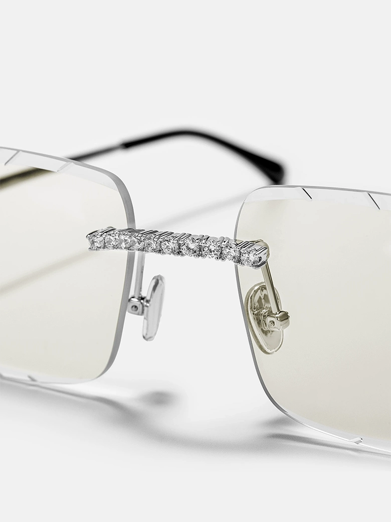 Moissanite Classic C Sunglasses In White Gold