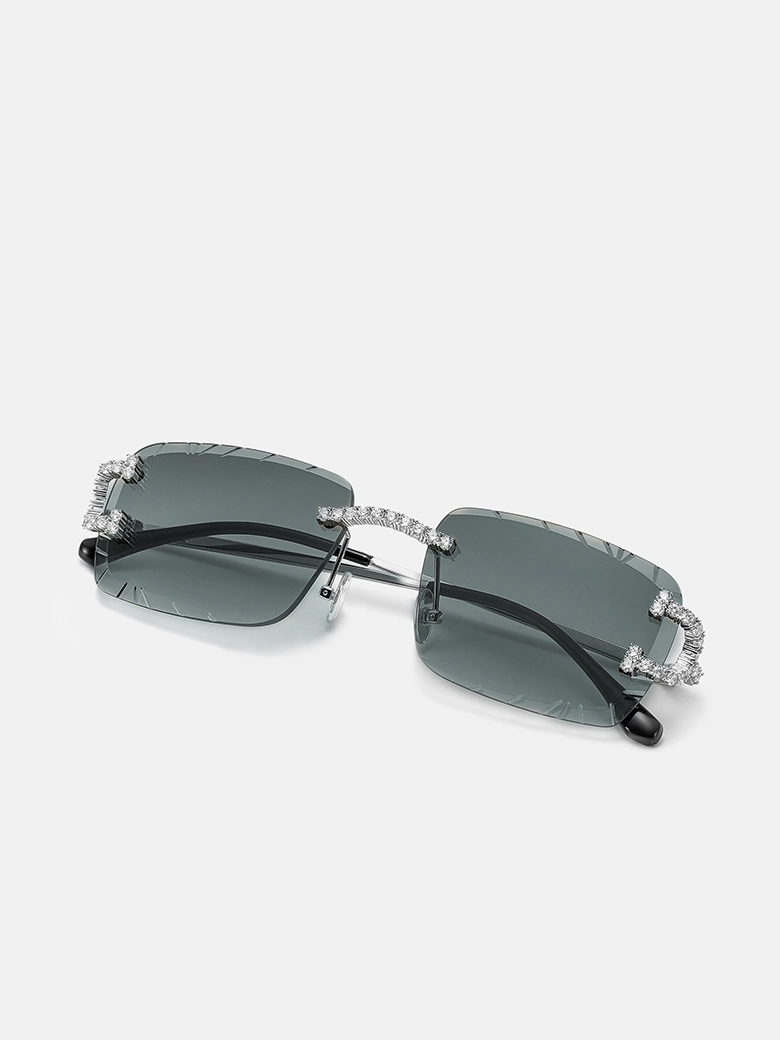 Moissanite Classic C Sunglasses In White Gold