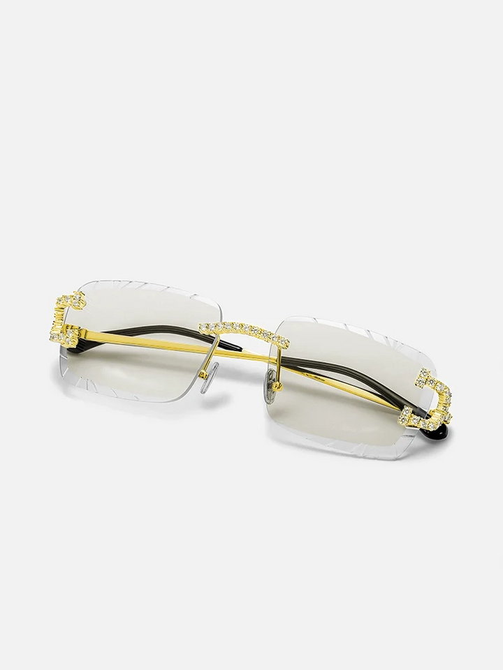 Moissanite Classic C Sunglasses In Yellow Gold