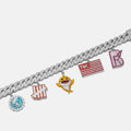 Custom Moissanite Enamel Cuban Bracelet