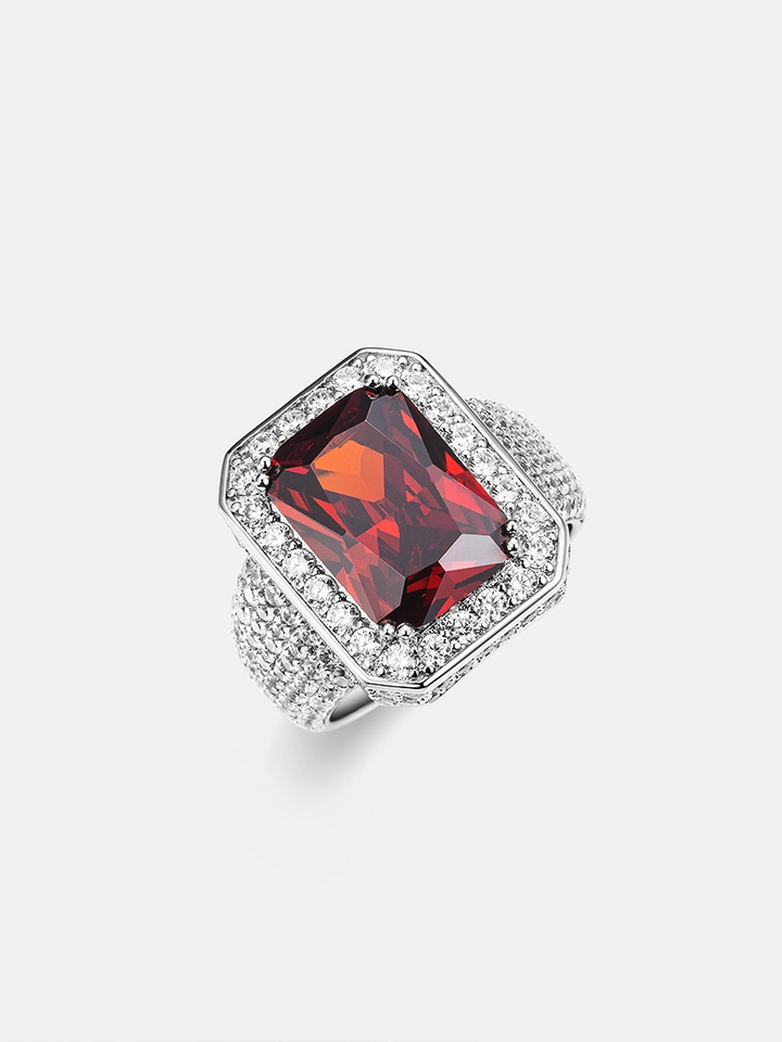 6mm Moissanite Ruby Rings