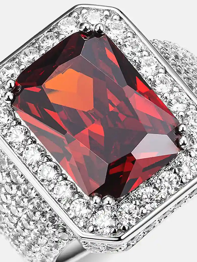 6mm Moissanite Ruby Rings