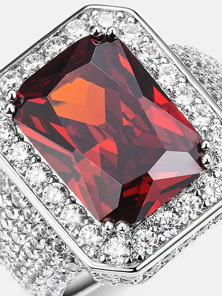 6mm Moissanite Ruby Rings