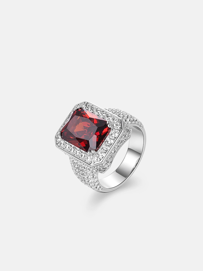 6mm Moissanite Ruby Rings