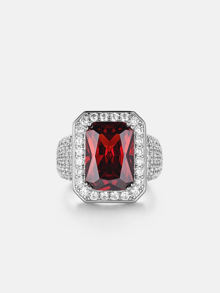 6mm Moissanite Ruby Rings