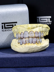 CUSTOM TRI-COLORED DIAMOND GRILLZ