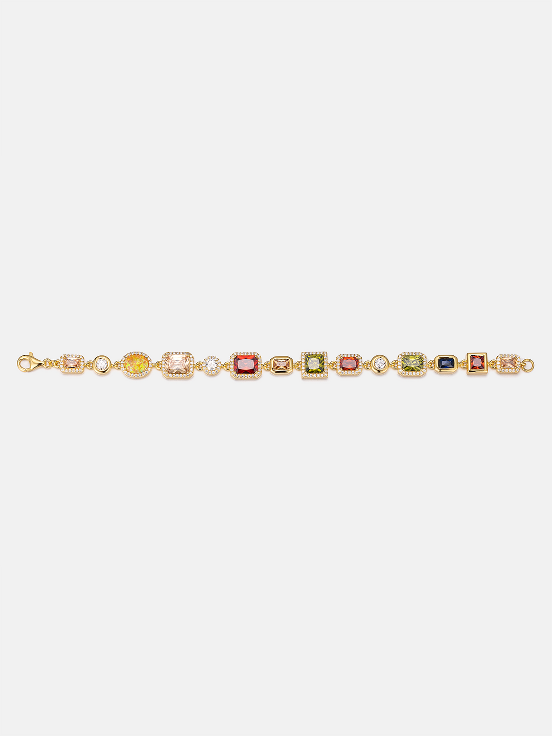 OBJ S925 Moissanite Multi Gemstone Bracelet