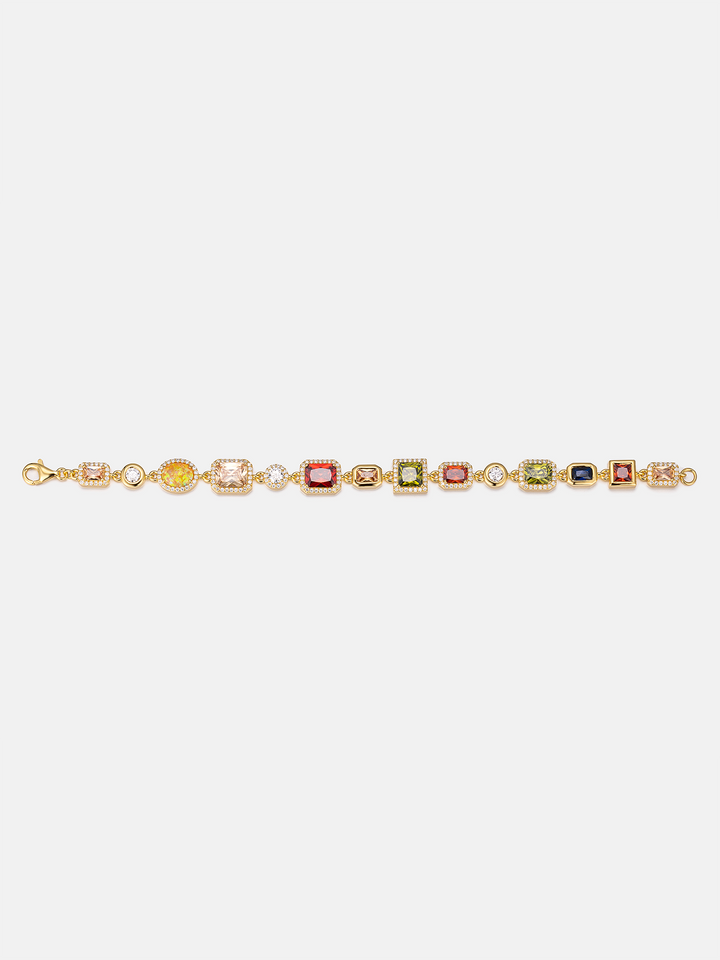 OBJ S925 Moissanite Multi Gemstone Bracelet