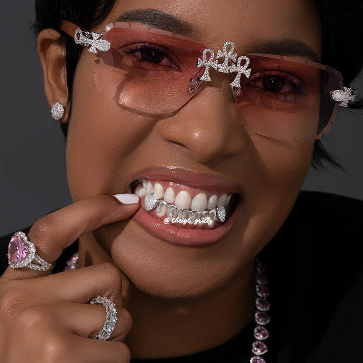 Round & Pear Cut Drip Grillz