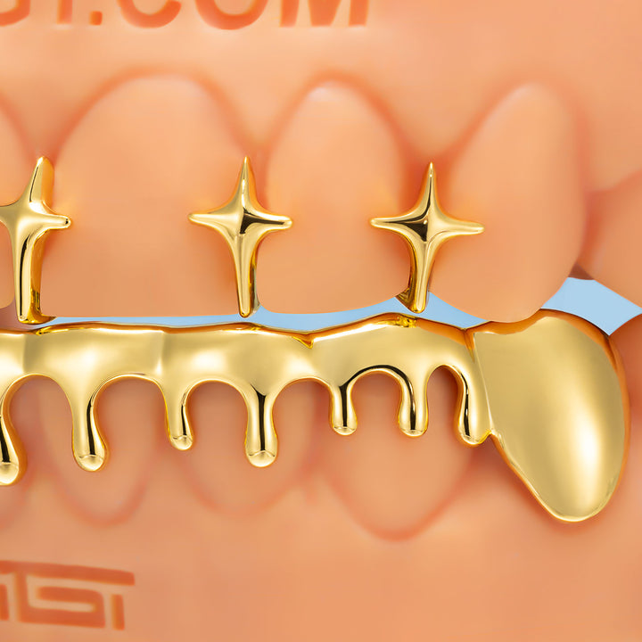 2 Top Cap & 8 Bottom Drippy Grillz