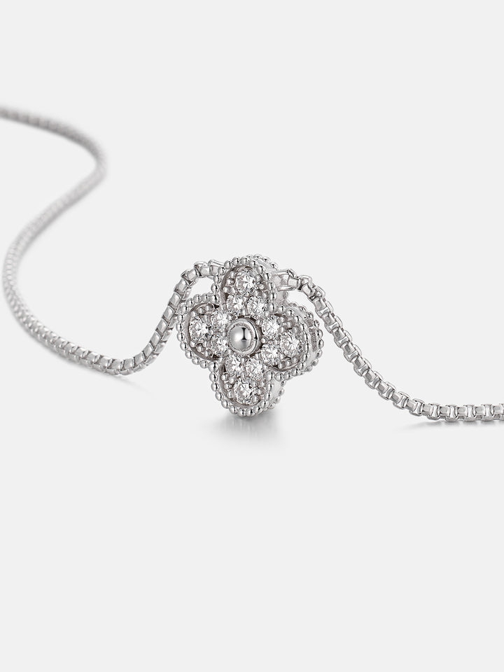 Moissanite Four Leaf Clover Chain