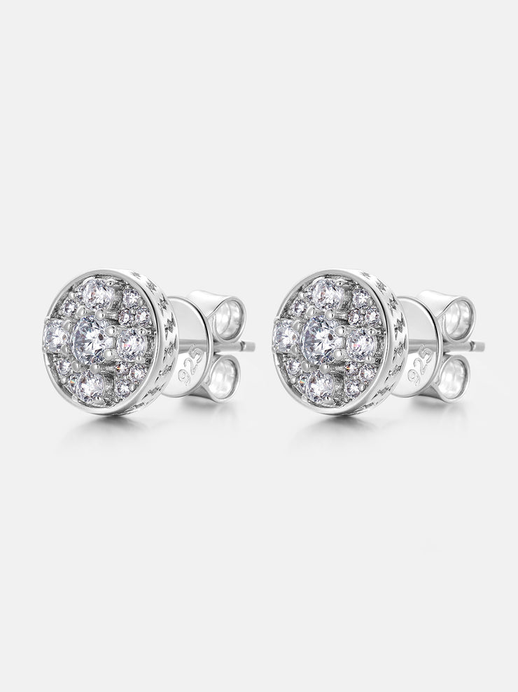 Mixed Size Double Layer Moissanite Stud Earrings
