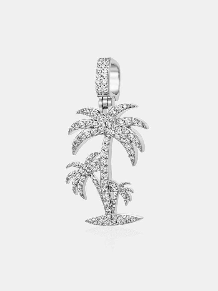 S925 Moissanite Palm Tree Pendant