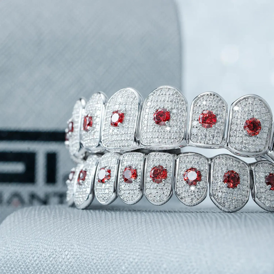 Custom Red Gemstone Grillz