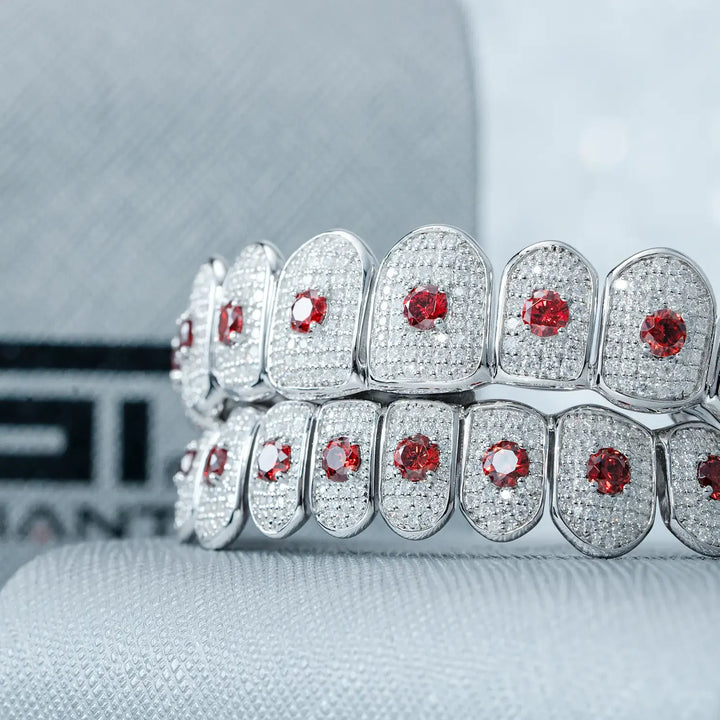 Custom Red Gemstone Grillz
