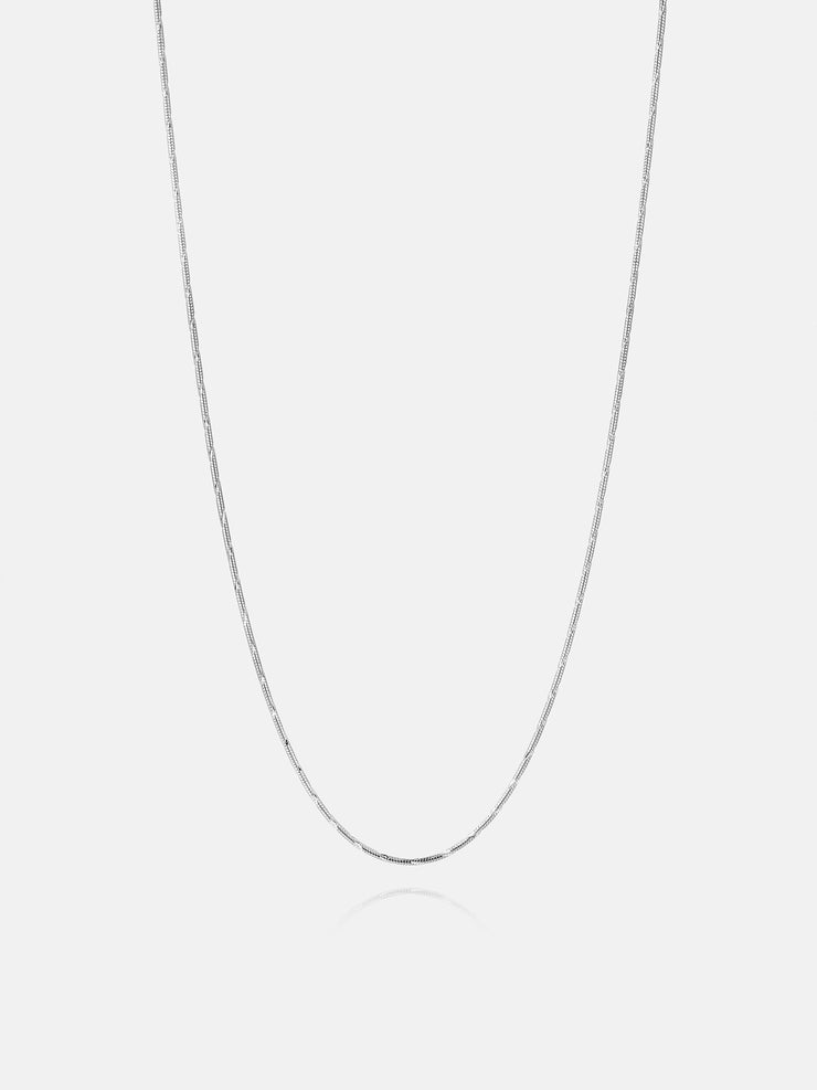 1.0mm Oval Long Diamond Cut Chain