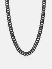 S925 Black Moissanite Cuban Chain In Black Gold