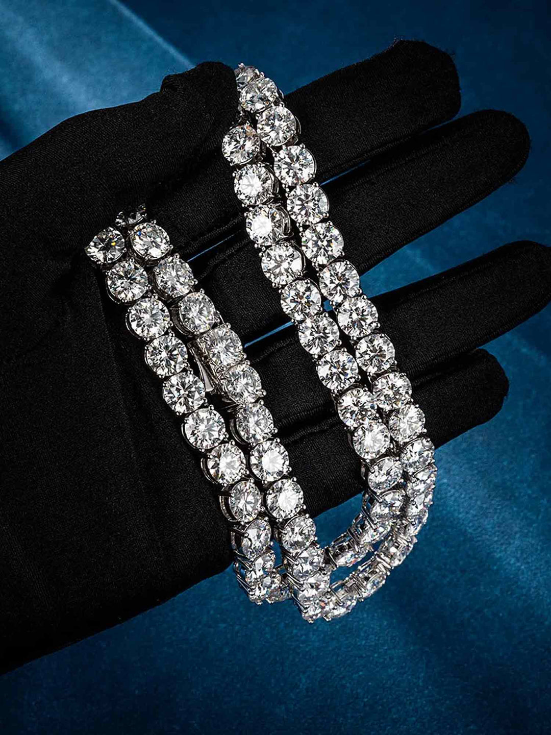 925 Sterling Silver Moissanite Tennis Bracelet