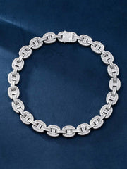 Made To Order 16mm Mariner Moissanite  Baguette Link Chain