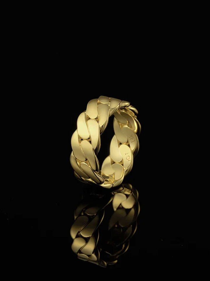 Solid Gold 8mm Miami Cuban Ring - deposit