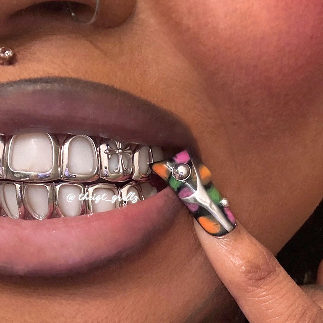 Double Cross Open Face Grillz