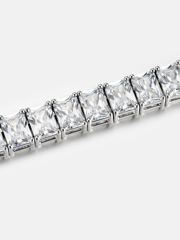 Made To Order S925 Moissanite Emerald Cut Tennis Bracelet