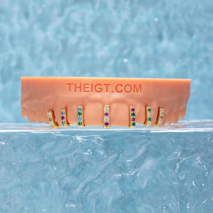 Single Row Diamond Bar Grillz