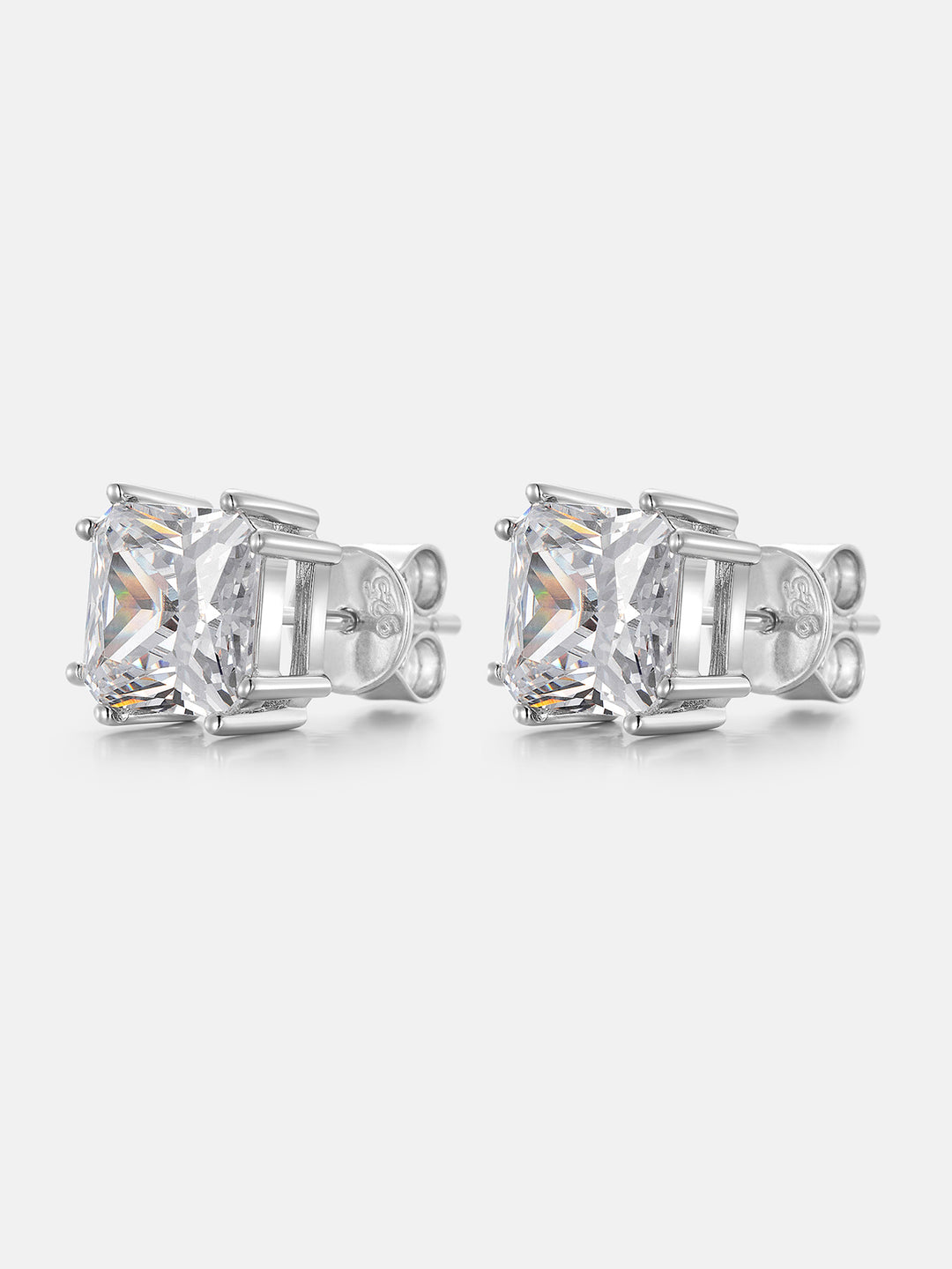 2.5CT Asscher Solitaire Moissanite Earrings