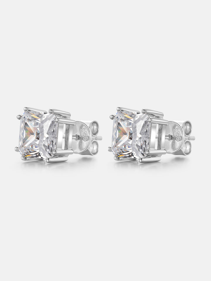 2.5CT Asscher Solitaire Moissanite Earrings