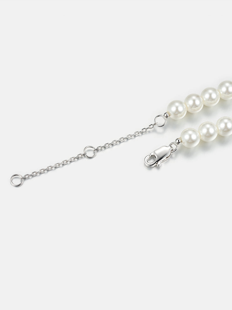 S925 Moissanite Emoji Pearl Chain