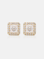 Custom S925 Princess Cut Stud Earrings