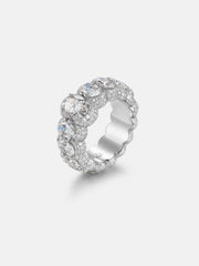 S925 Moissanite Oval Cut Iced Out Ring