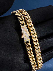 8mm Miami Cuban Link with Moissanite Clasp