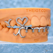 Diamond Heart & Wave Style Grillz