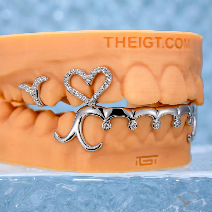 Diamond Heart & Wave Style Grillz