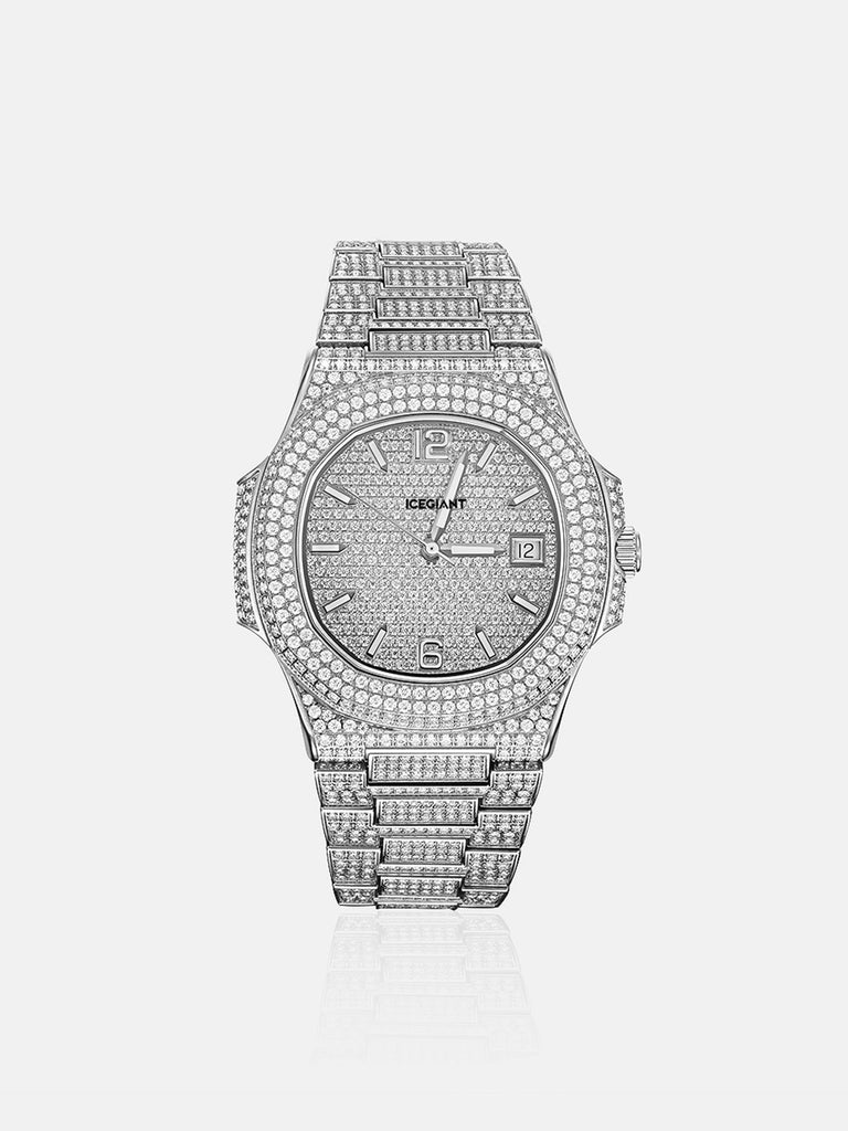 Fully Iced Out Moissanite Watch