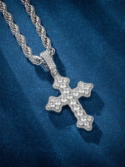 Iced Gothic Cross Pendant