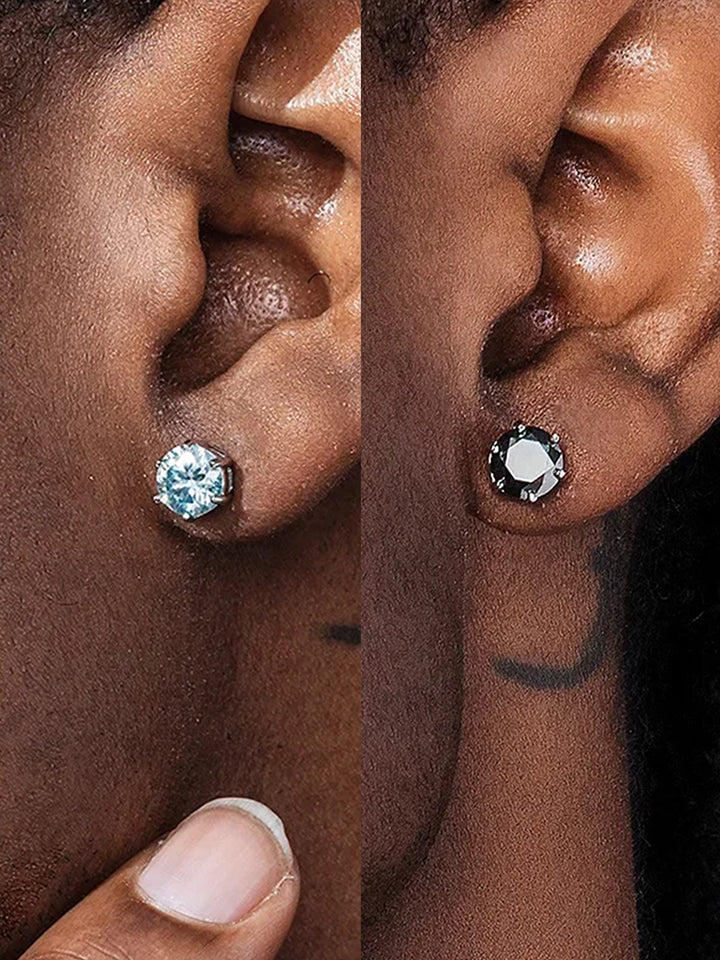 $69 Get 2 Pairs Certified Moissanite Stud Earrings