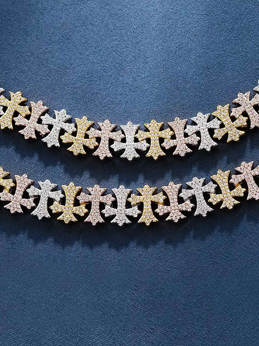 Made to Order 12mm Moissanite Fleuree Cross Bracelet