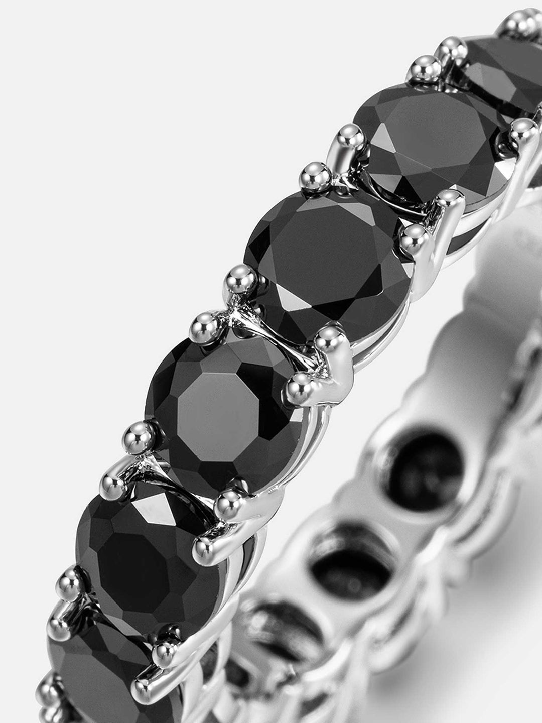 5mm Black Moissanite Eternity Ring