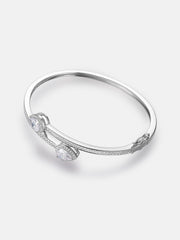 Round&Pear Cut Moissanite Bangle Bracelet