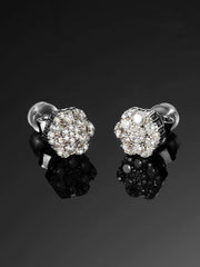 S925 Moissanite Cluster Hexagon Earrings