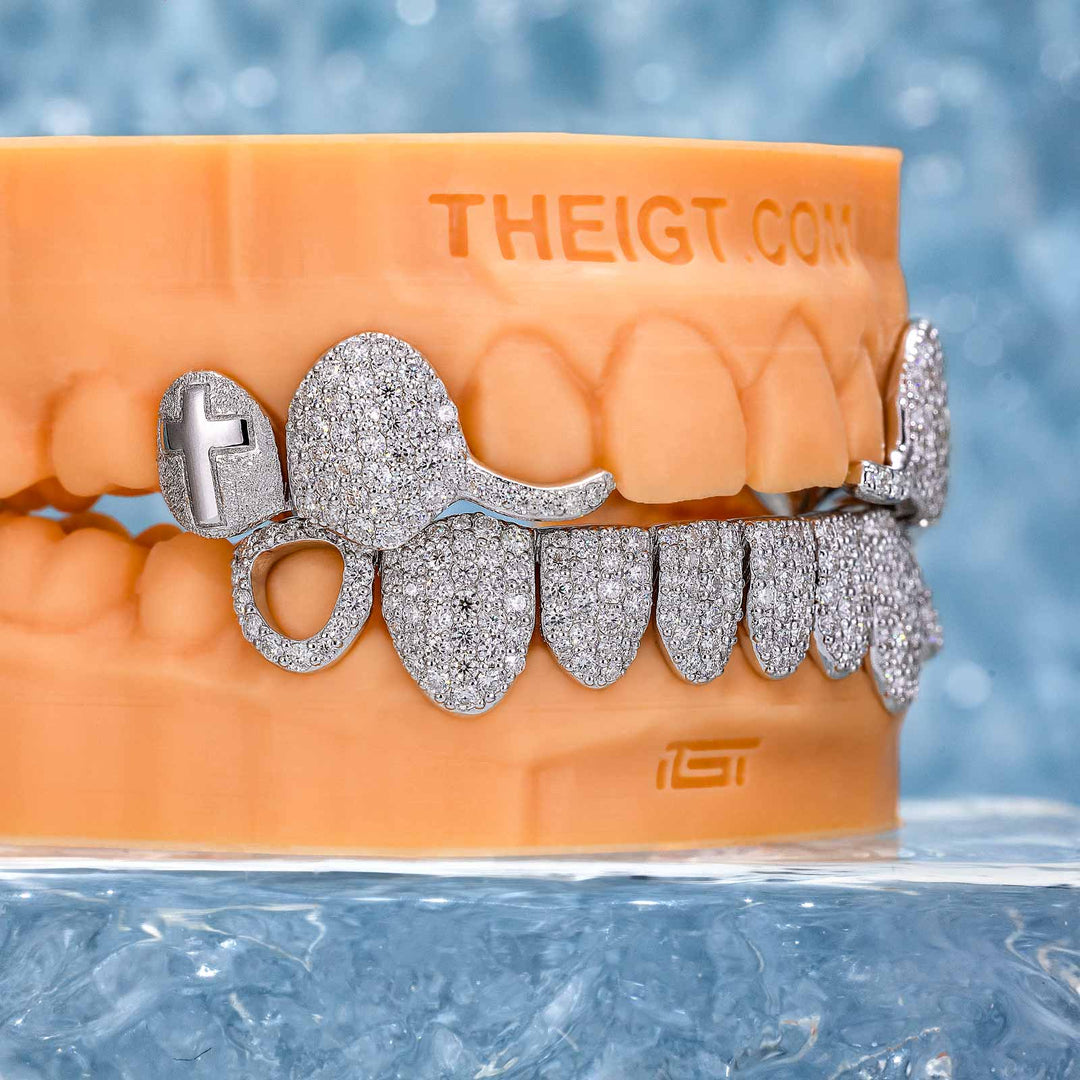 Top 6 Bottom 8 Cross Style Grillz